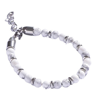 Marc Malone Bracciale Da Uomo Con Perline E Howlite Mcgb5006