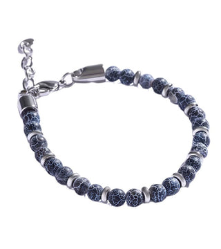 Marc Malone Bracciale Da Uomo Con Perline E Agata Mcgb5010