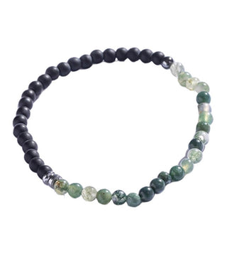 Marc Malone Bracciale Da Uomo Con Perline E Agata Muschiata Mcgb5107