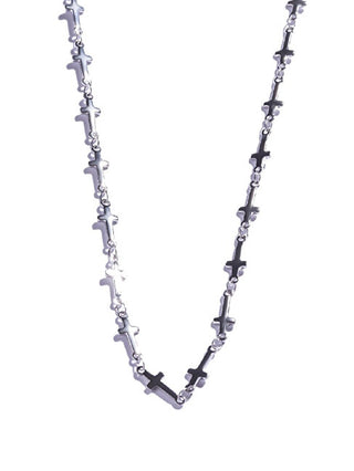 Marc malone da uomo steel chain con crosses MCGN5057S