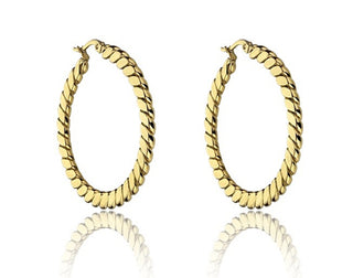 Marc Malone Pendientes de aro chapados en oro Hannah Gold Mce23016G 