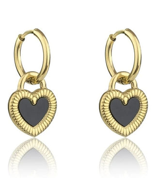 Marc malone Gold-plated 2-in-1 Orecchini with a double-sided heart MCE24011G