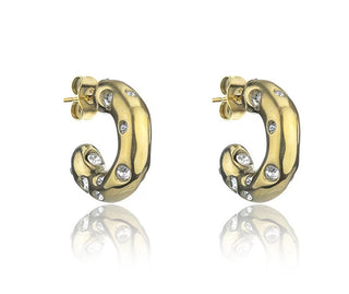 Marc malone Gold-plated Orecchini with zircons Carolina MCE24046G