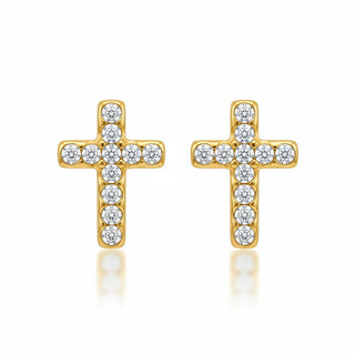 Marc malone Gold-plated Orecchini with crystals Cross MCE260598G
