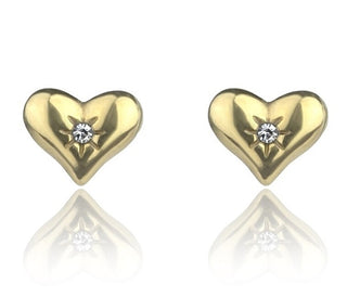Marc malone Gold-plated heart Orecchini with zircon MCE24021G