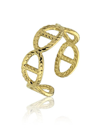Marc Malone Anello In Acciaio Placcato Oro Peyton Gold Ring Mcr23005G
