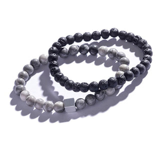 Marc malone Set of da uomo mineral bracelets MCGB5083 (2x Bracciale)