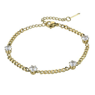 Marc Malone Bracciale Placcato Oro Con Zirconi Trasparenti Amelia Mcb24032G