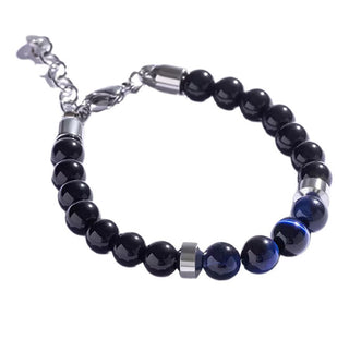 Marc Malone Elegante Bracciale Con Perline E Occhio Di Tigre Blu Mcgb5022