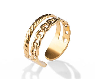 Marc Malone Anello Diviso Placcato Oro Isari Mcr250277G