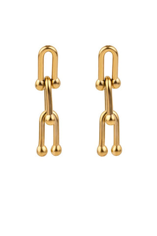 Marc Malone Splendidi Orecchini Pendenti Placcati In Oro Ivy Gold Earrings Mce250180G