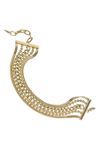 Marc Malone Gold-Plated Multi-Layer Bracelet for Women Colette Mcb24005G 