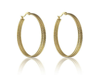 Marc Malone Orecchini A Cerchio Con Ciondolo Zoe Gold Earrings Mce23015G