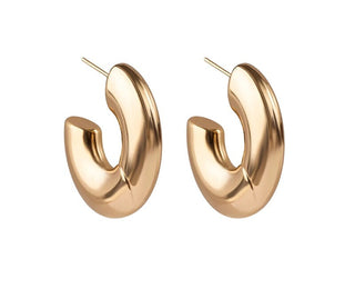 Marc Malone Boucles d'oreilles créoles plaquées or Drift Mce250344G 
