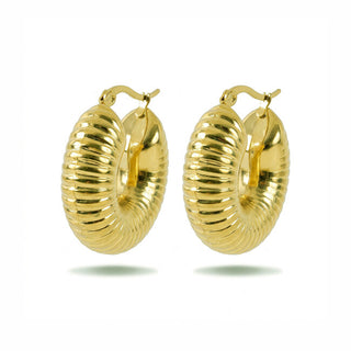 Marc malone Distinctive gold-plated steel rings MCE24035G