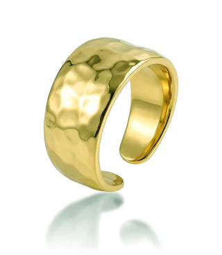 Marc malone Distinctive open Anello made of gold-plated steel Olina MCR260792G