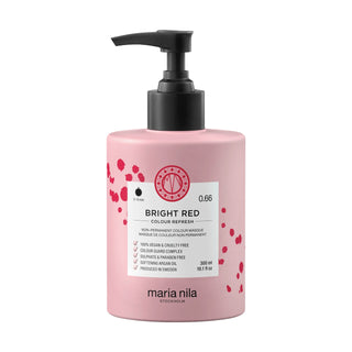 Maria Nila Colour Refresh Vegan Maschera colorante per capelli in crema per rinfrescare il colore 066 Rosso brillante 300 ml