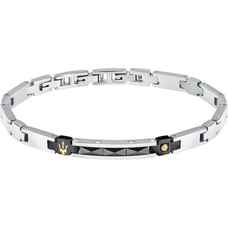 Maserati Bracciale Moderno In Acciaio Per Uomo Ceramica Jm224Atz35