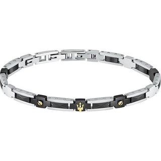 Maserati Bracciale Da Uomo In Acciaio E Ceramica Jm423Atz30