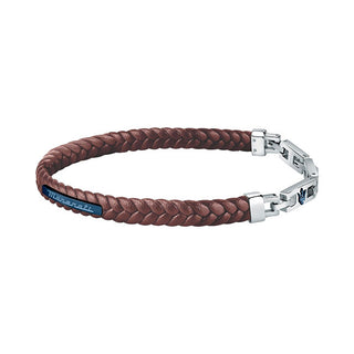 Maserati Bracciale In Pelle Riciclata Marrone Jm222Ave03