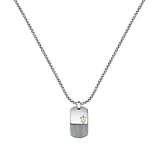 Maserati Collana In Acciaio Alla Moda Con Distintivo Militare Iconic Jm121Atk08