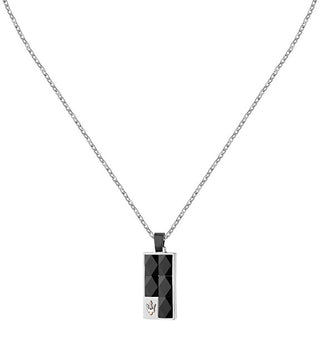 Maserati Collana Da Uomo In Acciaio Moda Ceramica Jm423Atz27