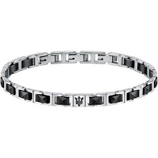 Maserati Bracciale Uomo In Acciaio Ceramica Jm420Ati07