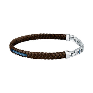Maserati Bracciale In Pelle Marrone Scuro In Pelle Riciclata Jm222Ave03