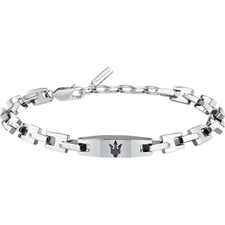 Maserati Bracciale In Acciaio Distintivo Per Uomo Iconic Jm425Avd106
