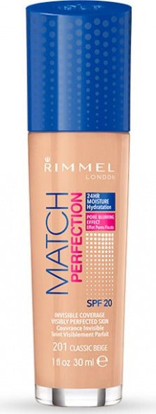 Rimmel Match Perfection Foundation - Fondotinta Liquido 201 Classic Beige