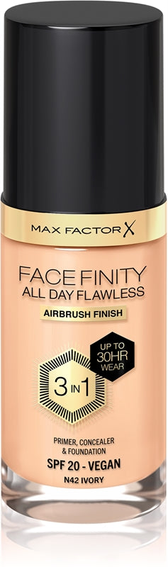 Max Factor Facefinity All Day Flawless 3 In 1 Foundation N42-Ivory 30ml