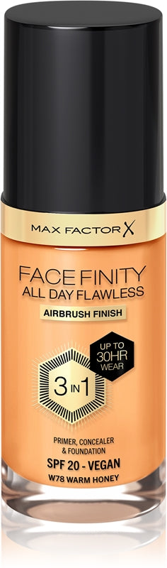 Max factor All Day Flawless Facefinity 3 in 1 - Long-lasting make-up 30 ml W78 Warm Honey