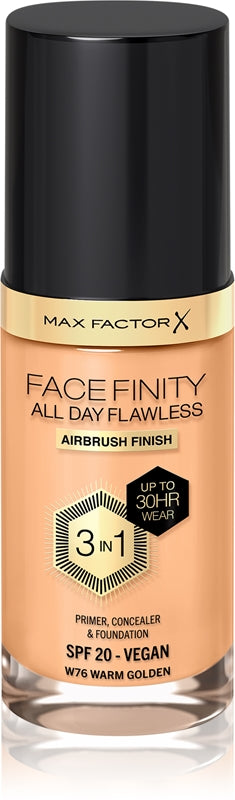 Max factor All Day Flawless Facefinity 3 in 1 - Long-lasting make-up 30 ml 76 Warm Golden