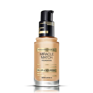 Max Factor Base de maquillaje líquida sin aceite Miracle Match tono 45 Warm Almond 30 ml