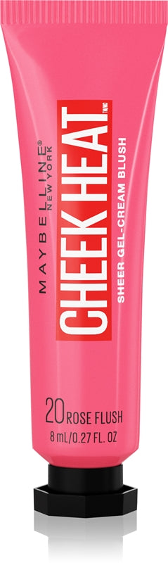 Maybelline Gel-Cream Blush Cheek Heat (Sheer Gel-Cream Blush) 8 Ml - Shades: 20 Rose Flash