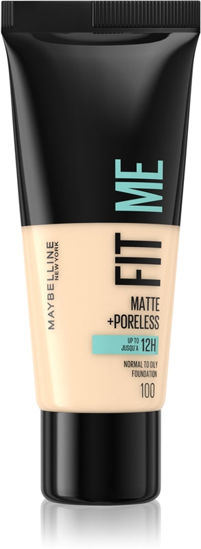 Unifying make-up with Fit Me! (Matte & Poreless Make-Up) 30 ml - Shade: 100 Warm Ivory