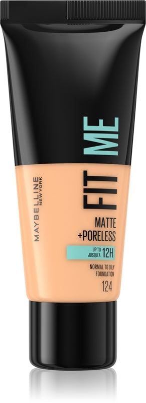 Maybelline Unifying makeup with Fit Me! (Matte & Poreless Make-Up) 30 ml - Shade: 124 Soft Sand
