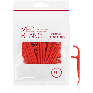 Mediblanc Dental toothpicks con floss 50 pezzi