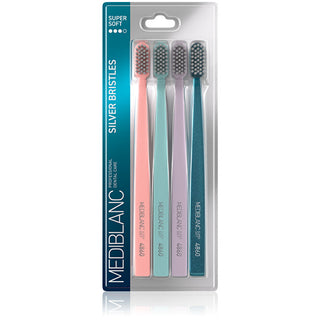 Mediblanc Spazzolino Da Denti Con Setole Argentate 4 Pezzi