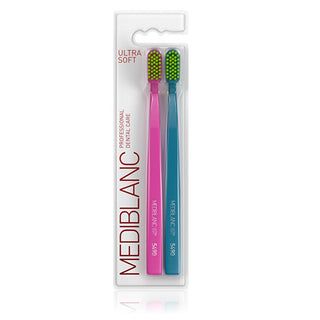 Mediblanc Spazzolino Da Denti Ultra Morbido Rosa/Blu 2 Pezzi