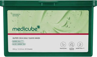 Medicube Maschera Viso Lenitiva Super Cica (Maschera Rapida Quotidiana) 30 Pezzi