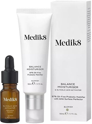 Medik8 Crema Per Pelli Problematiche Crema Idratante Per L'Equilibrio E Attivatore Dell'Acido Glicolico (Perfezionatore Di Superficie) 50 Ml