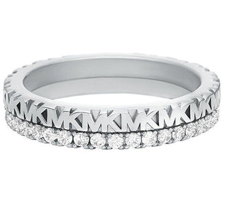 Michael Kors Elegante Anillo De Plata Con Circonitas Mkc1581An040 - Circuito: 57 Mm 