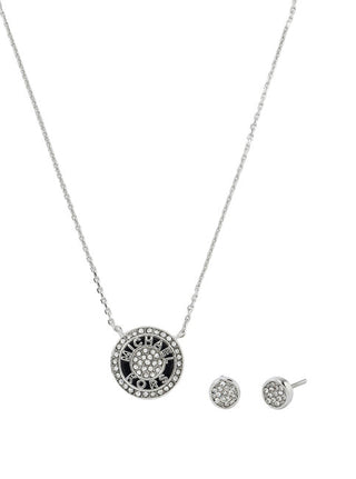 Michael Kors Set Di Gioielli In Argento Logo Tape Mkj8328Set (Collana, Orecchini)