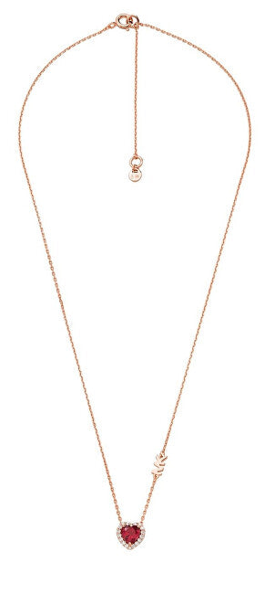 Michael Kors Bellissima Collana Placcata Oro Con Zirconi Pavé Heart Mkc1520Bg791