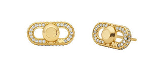 Michael Kors Orecchini Alla Moda Placcati In Oro Con Zirconi Astor Link Mkc1738Cz710