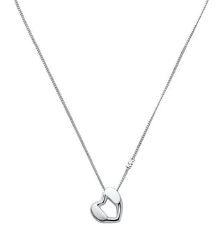 Michael Kors Delicata Collana In Argento Con Cuore Love Kors Mkc1777040
