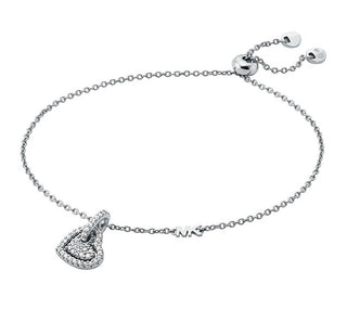 Michael Kors Delicato Bracciale In Argento Con Zirconi Love Kors Mkc1748Cz040