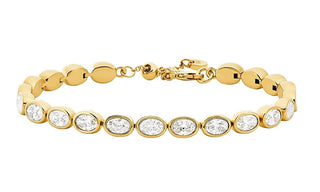 Michael Kors Bracciale Placcato Oro Abbagliante Con Castone In Zirconia Cubica Mkj8470710