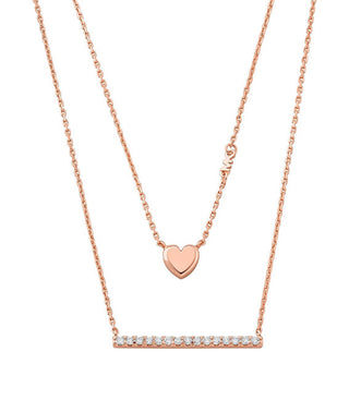 Michael Kors Love Kors Double Gold Plated Necklace Mkc1675Cz791 